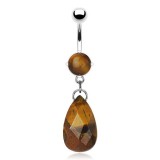 Piercing nombril pierre semi-précieuse 01 - Gem