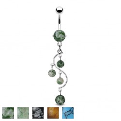 Piercing nombril pierre semi-précieuse 04 - Chandelier