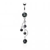 Piercing nombril pierre semi-précieuse 04 - Chandelier