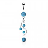 Piercing nombril pierre semi-précieuse 04 - Chandelier