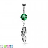 Piercing nombril trois feuilles (D30)