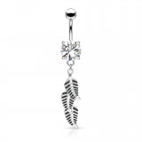Piercing nombril trois feuilles (D30)