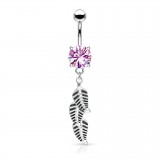 Piercing nombril trois feuilles (D30)