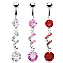 Piercing nombril vrilles et cercle (D127)