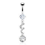 Piercing nombril vrilles et cercle (D127)