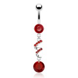 Piercing nombril vrilles et cercle (D127)