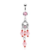 Piercing nombril chandelier et breloques (D89)