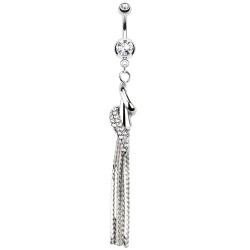 Piercing nombril vrilles et cascade (D144)