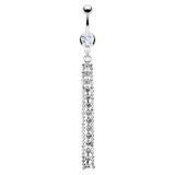 Piercing nombril chainette et cascade (D66)