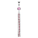 Piercing nombril chainette et cascade (D66)