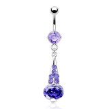 Piercing nombril cercle pendant (D121)