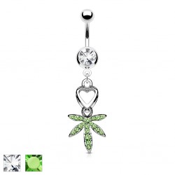 Piercing nombril cannabis 04 - Coeur