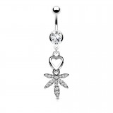 Piercing nombril cannabis 04 - Coeur