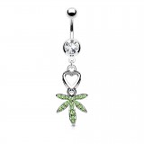 Piercing nombril cannabis 04 - Coeur