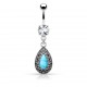 Piercing nombril pierre semi-précieuse 36 - Pendant turquoise