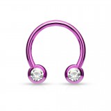 Piercing micro-circulaire 114 - PVD strass de face