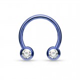 Piercing micro-circulaire 114 - PVD strass de face