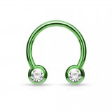 Piercing micro-circulaire 114 - PVD strass de face