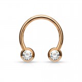 Piercing micro-circulaire 114 - PVD strass de face