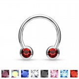 Piercing micro-circulaire 115 - Strass de face