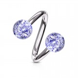 Piercing spirale 18 - UV paillettes
