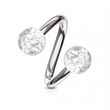 Piercing spirale 18 - UV paillettes