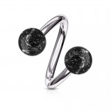 Piercing spirale 18 - UV paillettes