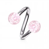 Piercing spirale 18 - UV paillettes