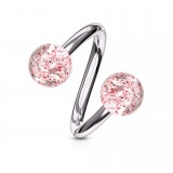 Piercing spirale 18 - UV paillettes