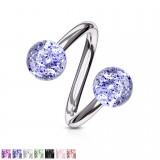Piercing micro-spirale 43 - UV paillettes