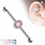 Piercing industriel 163 - Oval multistrass
