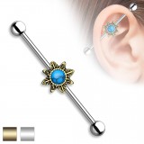 Piercing industriel 171 - Fleur B turquoise