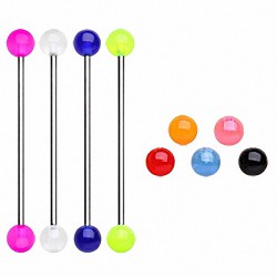 Piercing industriel 14 - UV unicolore boules