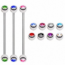 Piercing industriel 10 - Boules et strass