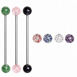 Piercing industriel 13 - UV paillettes boules