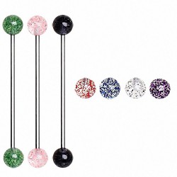Piercing industriel 13 - UV paillettes boules