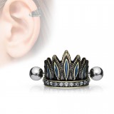 Piercing hélix 46 - Coiffe indienne couleur bronze