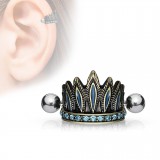 Piercing hélix 46 - Coiffe indienne couleur bronze