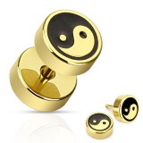 Faux-écarteur acier 64 - Yin yang gold-ip