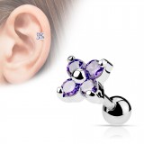 Cartilage hélix, tragus 95 - Fleur