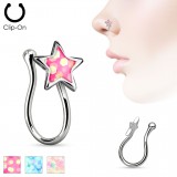 Faux piercing nez 04 - étoile opalite