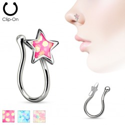 Faux piercing nez 04 - étoile opalite