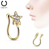 Faux piercing nez 05 - étoile strass