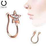 Faux piercing nez 05 - étoile strass