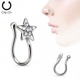 Faux piercing nez 05 - étoile strass