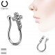 Faux piercing nez 07 - Croix strass