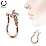 Faux piercing nez 07 - Croix strass