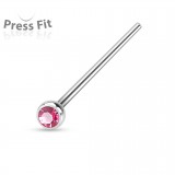 Piercing nez pliable boule strass 1mm