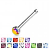 Piercing nez droit 0,8mm 19 - Strass