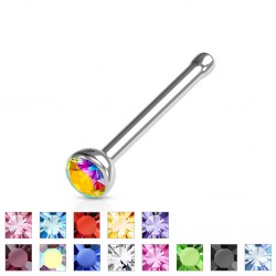 Piercing nez droit 0,8mm 19 - Strass